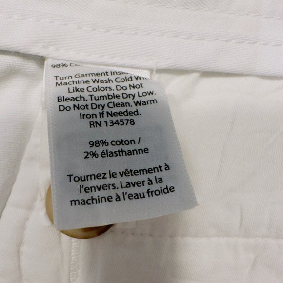 Vineyard Vines White Flat Front Men Shorts - Picture 6 of 7